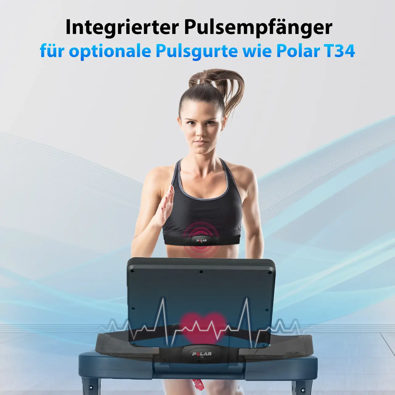 Pulsempfänger für optionale Brustgurte wie Polar T34