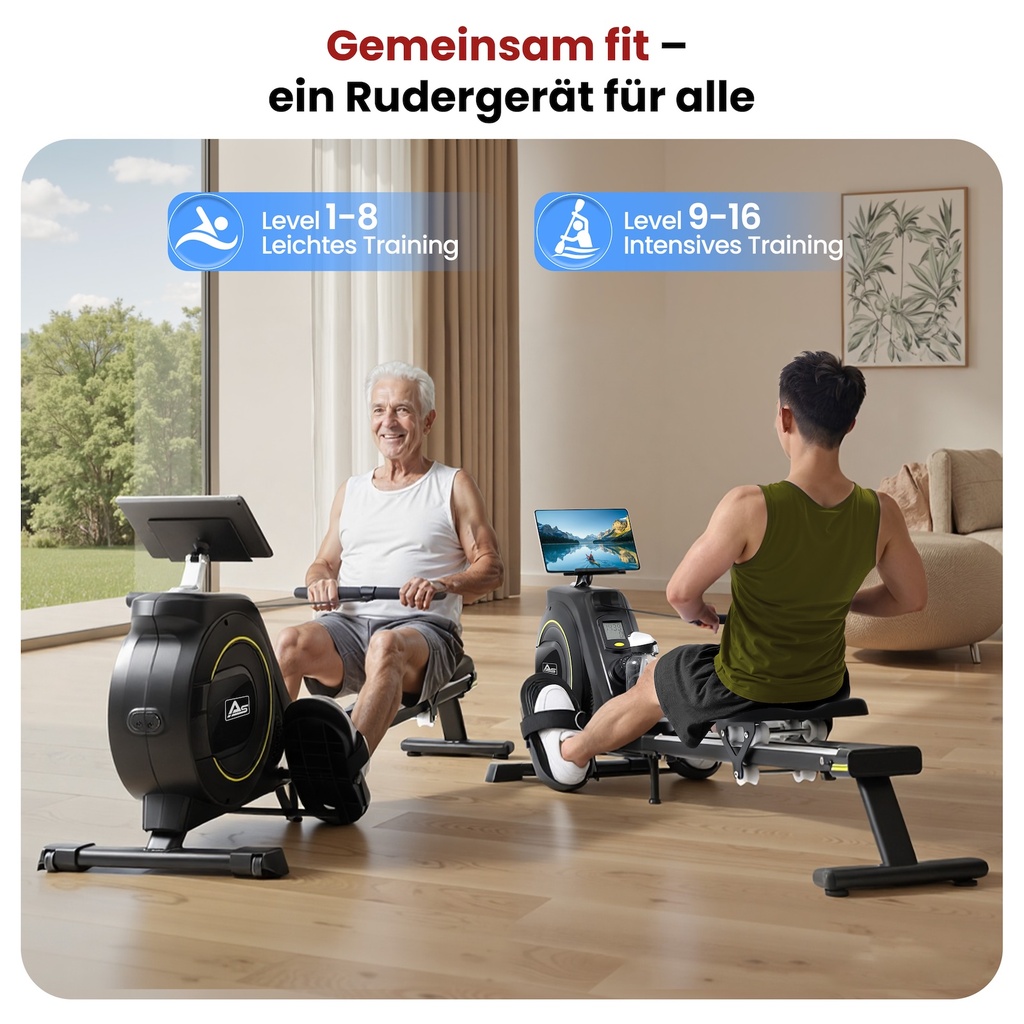 16 Widerstandsstufen für jedes Fitnesslevel