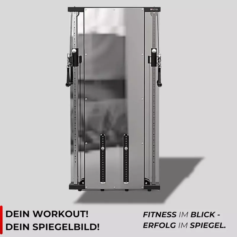 Integrierter Spiegel für Technik & Motivation